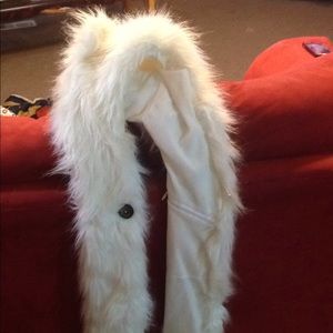 Rave spirit hood LED light up fuzzy animal